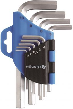 Ключи шестигранные Crv,9шт. HOEGERT HT1W802 ― HOEGERT
