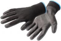 Перчатки рабочие полиуретановые, черные, размер 7 HOEGERT HT5K217