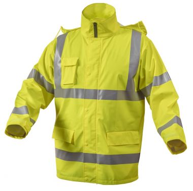 Куртка-дождевик светоотражающая, размер 2XL (желтая) HOEGERT HT5K263-2XL ― HOEGERT