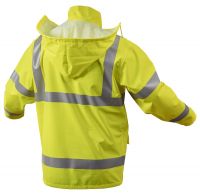 Куртка-дождевик светоотражающая, размер 2XL (желтая) HOEGERT HT5K263-2XL