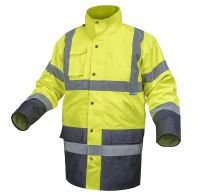 Куртка утепленная, светоотражающая  3 в 1, размер 3XL  (желтая) HOEGERT HT5K240 -3XL