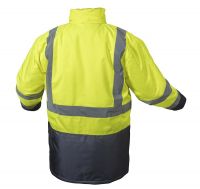 Куртка утепленная, светоотражающая, размер 2XL (желтая) HOEGERT HT5K238 -2XL
