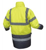 Куртка утепленная, светоотражающая  3 в 1, размер 3XL  (желтая) HOEGERT HT5K240 -3XL