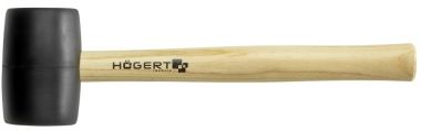 Молоток резиновый, черный, 560 г с деревянной рукояткой HOEGERT HT3B042 ― HOEGERT