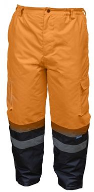 Штаны утепленные, светоотражающие, размер 2XL (оранживые) HOEGERT HT5K253 -2XL ― HOEGERT